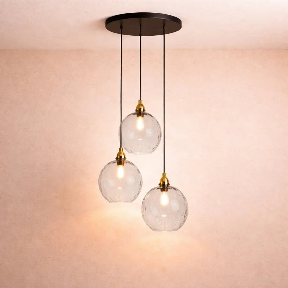 Luminaire Suspension Verre - Sphères Colorées | Calyvero -  |   Delvanie