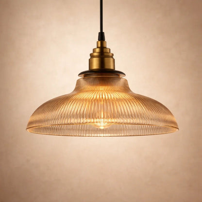 Luminaire Suspension en Verre Transparent - Halo Cristal Vintage | Clarysta -  |   Delvanie