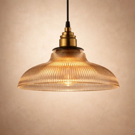 Luminaire Suspension en Verre Transparent - Halo Cristal Vintage | Clarysta -  |   Delvanie