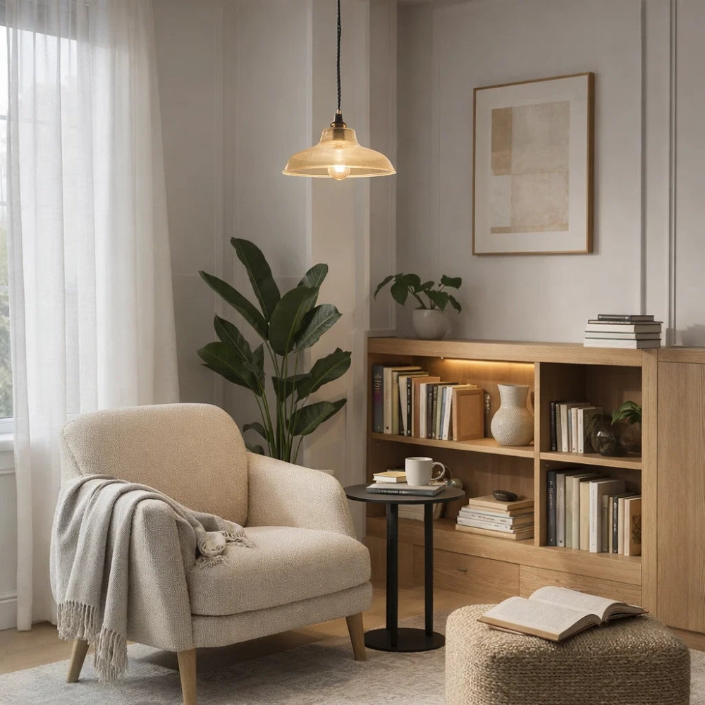 Luminaire Suspension en Verre Transparent - Halo Cristal Vintage | Clarysta -  |   Delvanie