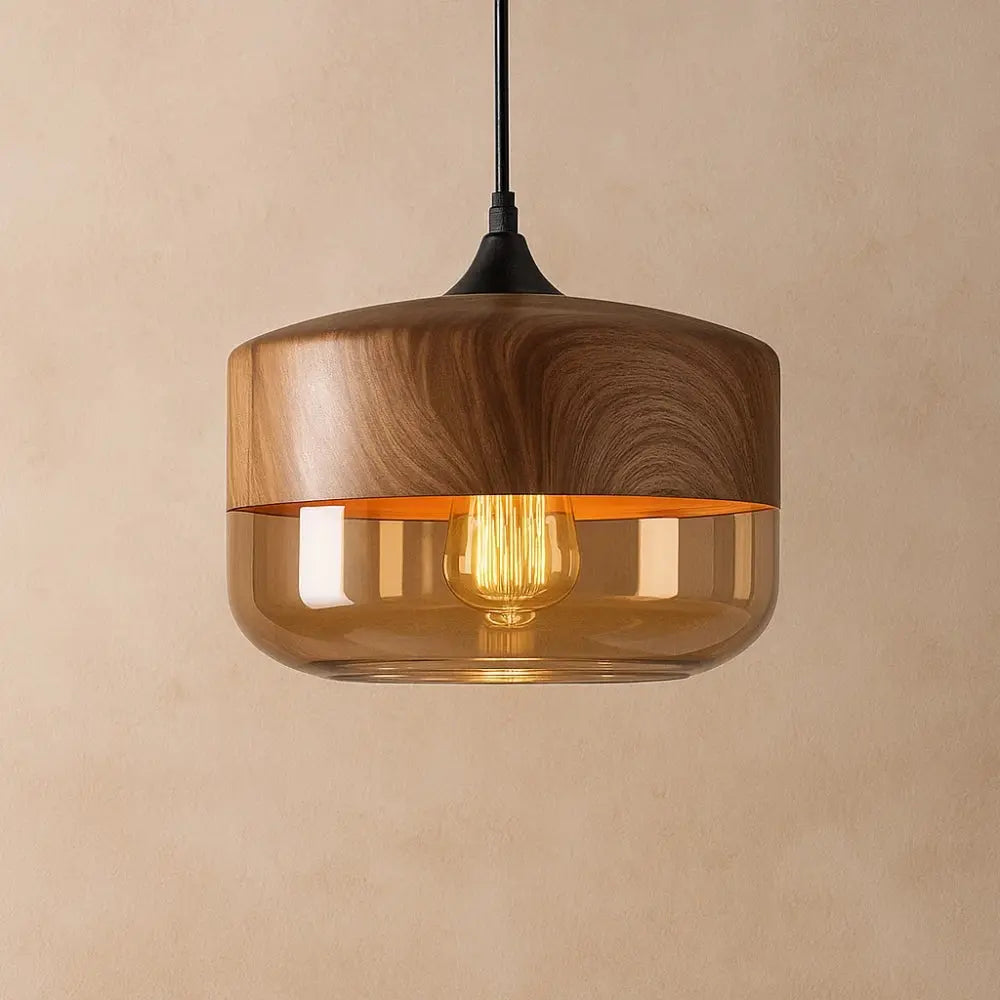 Luminaire en bois suspension - Aura Naturelle | Norwën - Ambra |   Delvanie