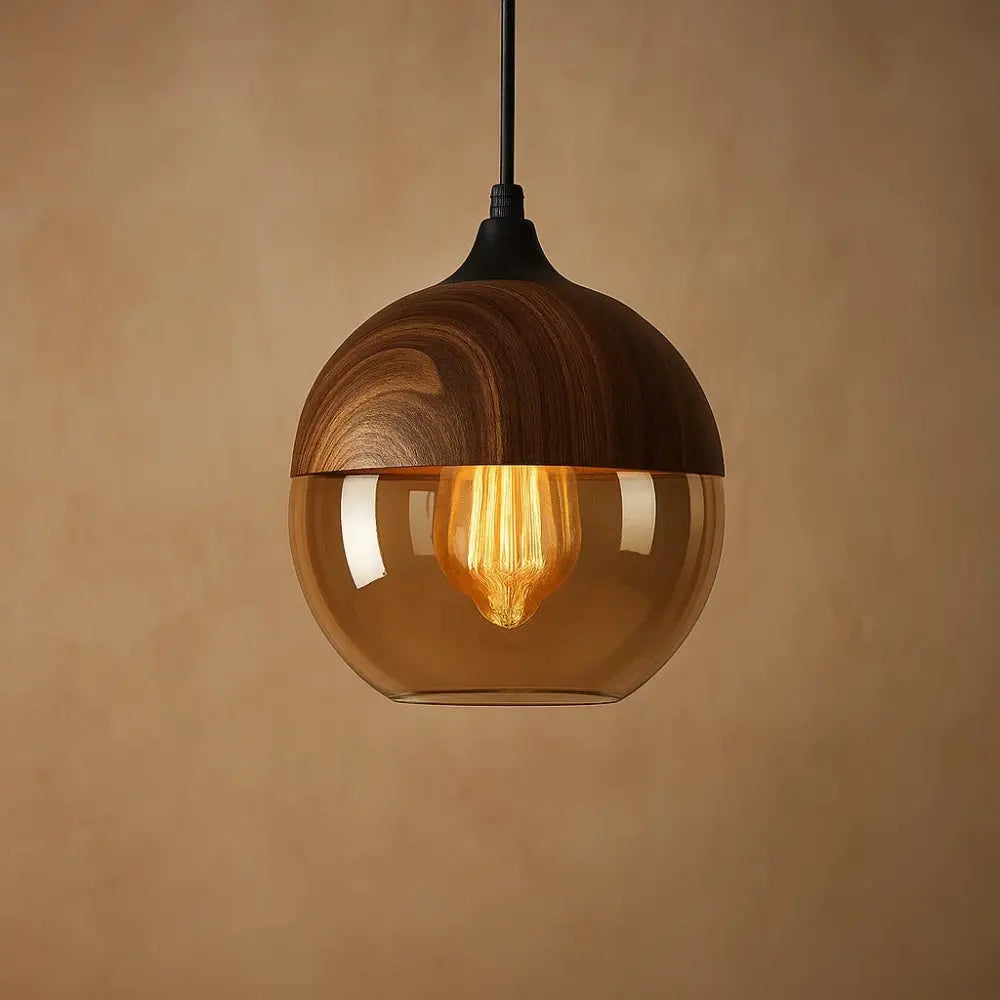 Luminaire en bois suspension - Aura Naturelle | Norwën - Nordik |   Delvanie