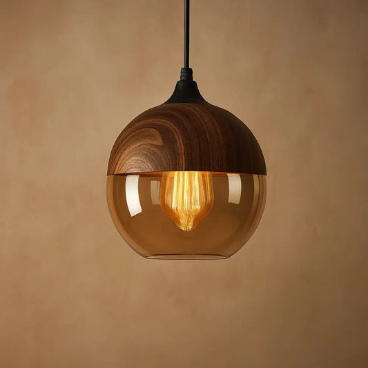 Luminaire en bois suspension - Aura Naturelle | Norwën - Nordik |   Delvanie