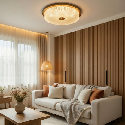 Luminaire Led Plafond - Cristal Noyer Hérité | Althéon