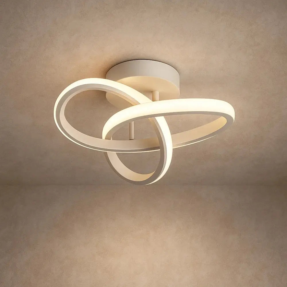 Luminaire Suspension Design Italien - Luxe Minimaliste | Infinity - Trèfle blanc |   Delvanie