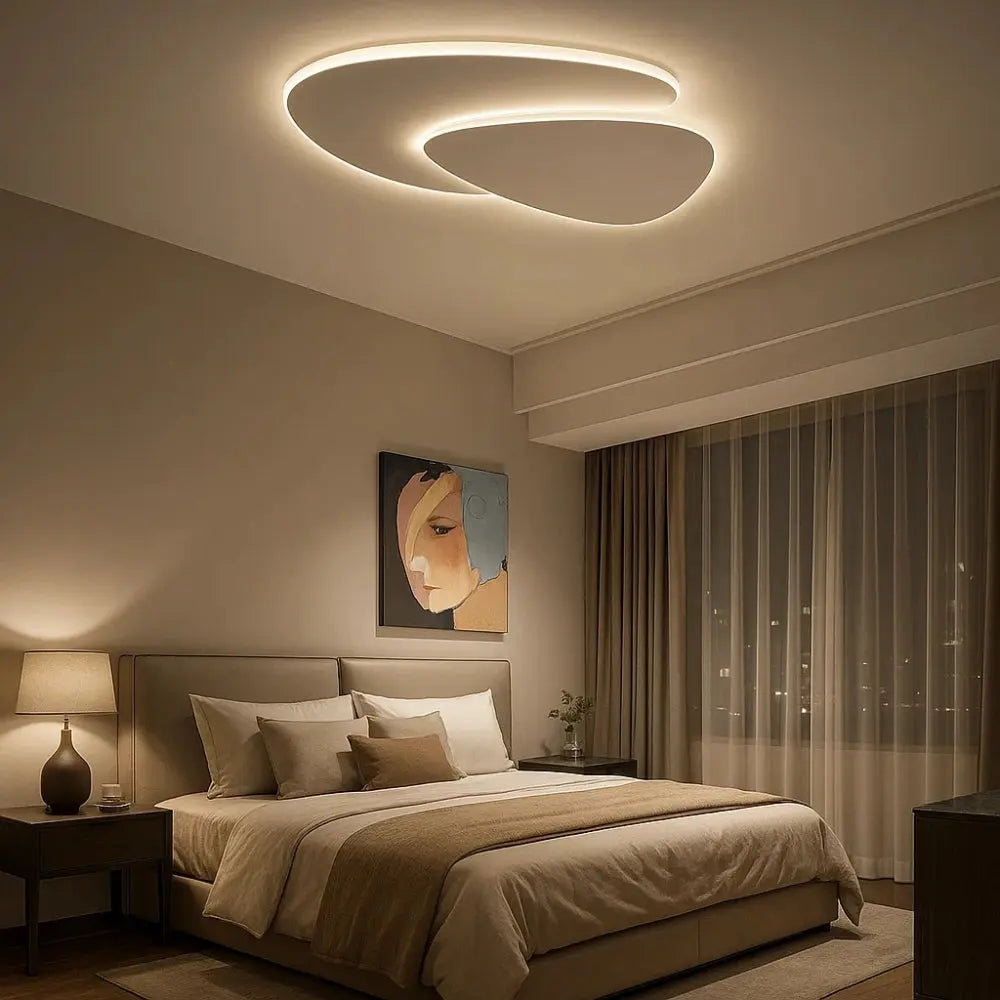 Plafonnier LED - Éclat Minimaliste | Solara -  |   Delvanie