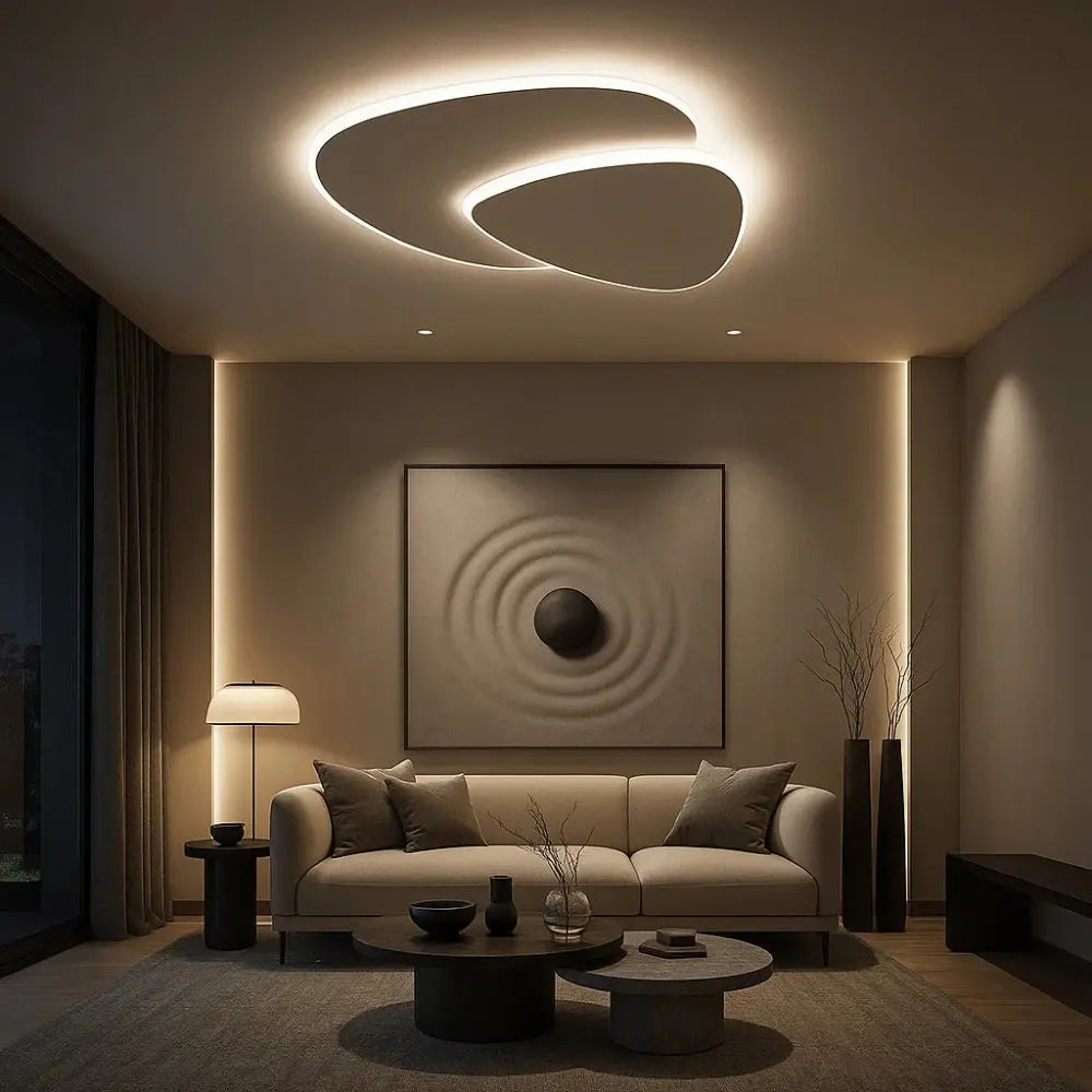 Plafonnier LED - Éclat Minimaliste | Solara -  |   Delvanie