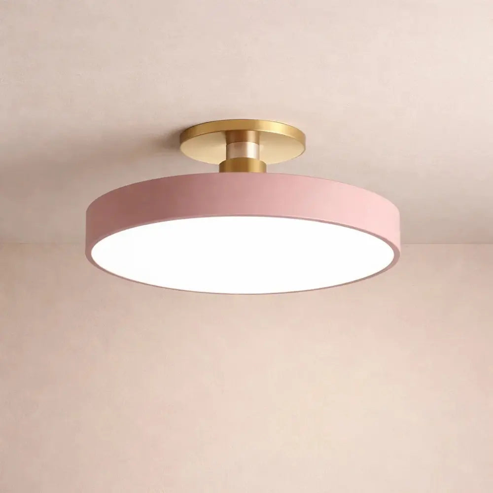 Plafonnier Led Rond - Halo Doré Minimaliste | Auryel -  |   Delvanie