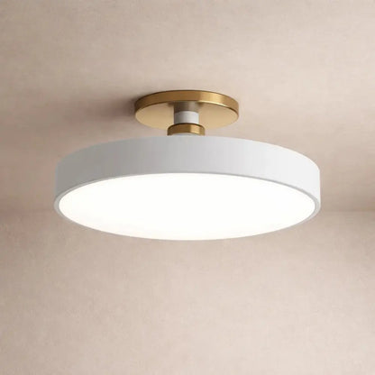 Plafonnier Led Rond - Halo Doré Minimaliste | Auryel -  |   Delvanie