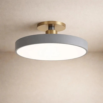Plafonnier Led Rond - Halo Doré Minimaliste | Auryel -  |   Delvanie