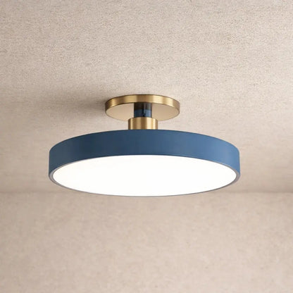 Plafonnier Led Rond - Halo Doré Minimaliste | Auryel -  |   Delvanie