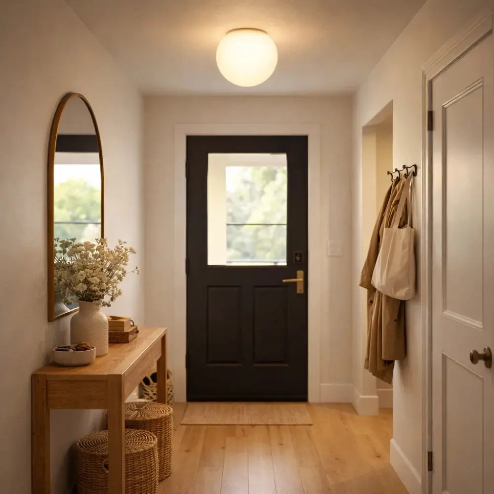 Plafonnier Led Rond - Opalin Pureté Sereine | Opaluna -  |   Delvanie