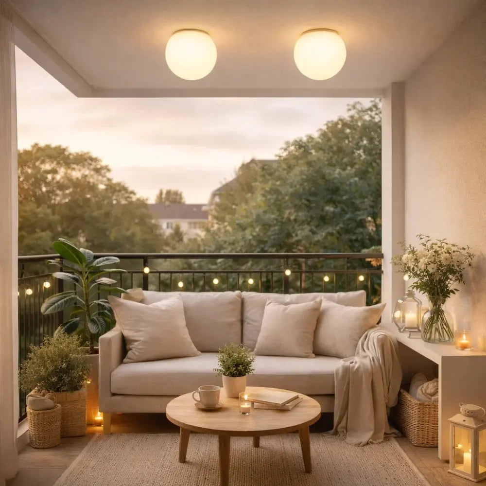 Plafonnier Led Rond - Opalin Pureté Sereine | Opaluna -  |   Delvanie