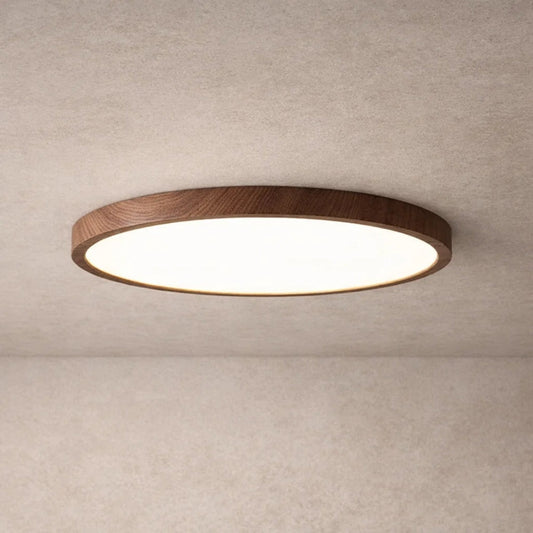 Plafonnier Rond Led - Cercle Bois Épuré | Lunarys -  |   Delvanie