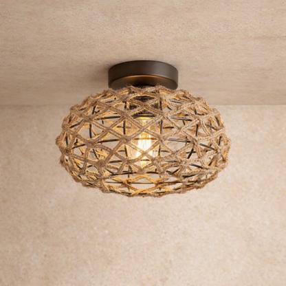 Plafonnier Rotin - Tressage Côtier | Rohana -  |   Delvanie