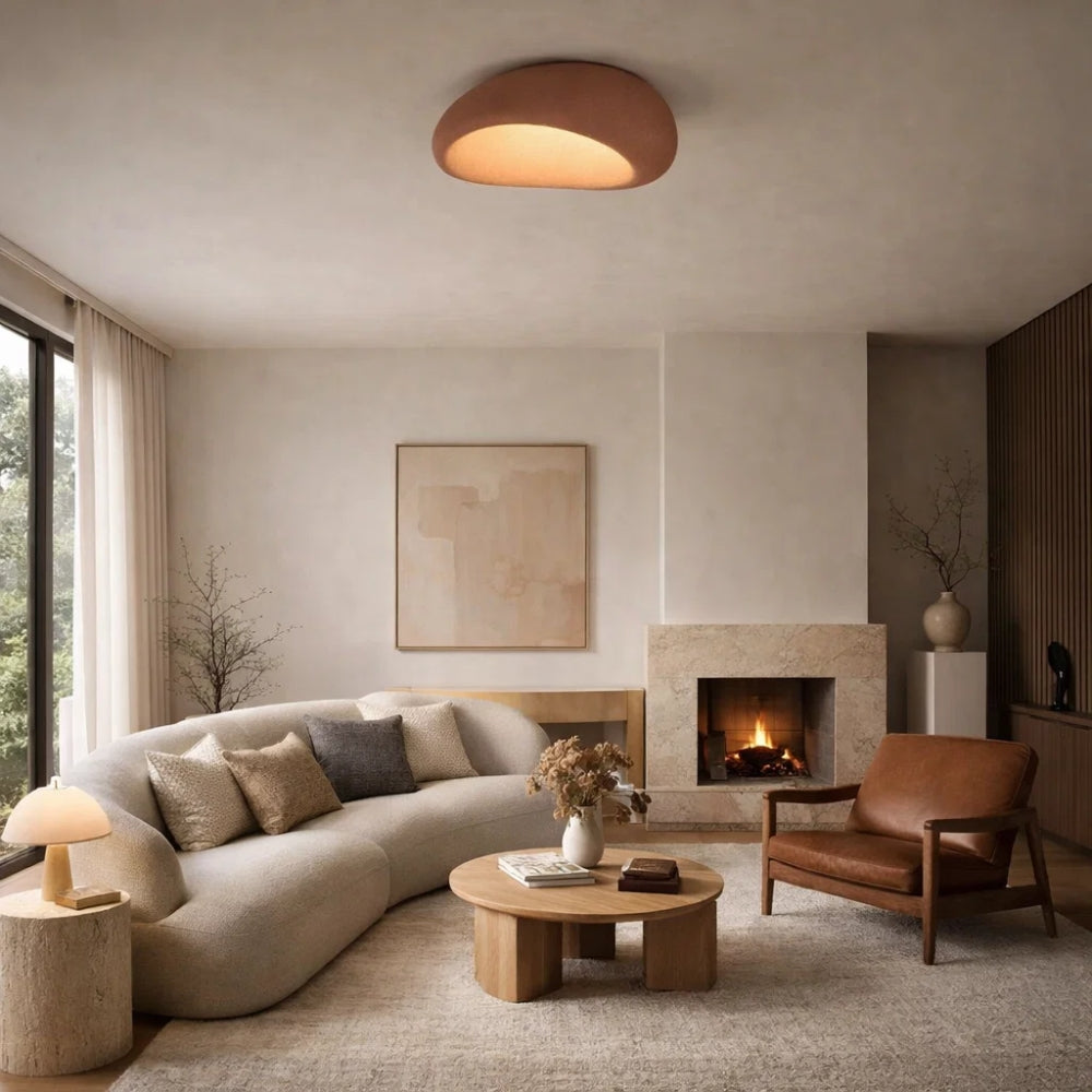 Plafonnier à led - Épure Wabi-Sabi | Miyoka -  |   Delvanie