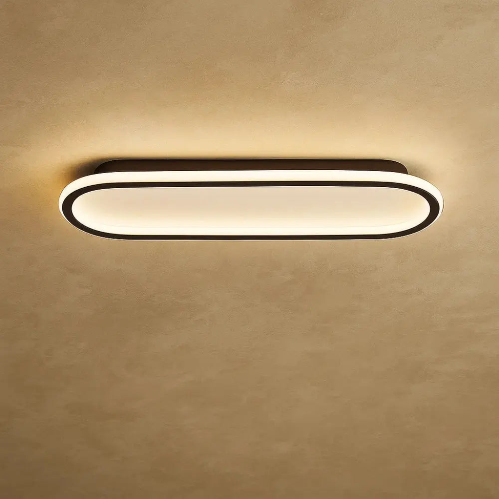 Plafonnier À Led - Ligne Lumineuse Contemporaine | Lynéor - 40cm / Lumière froide |   Delvanie