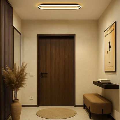 Plafonnier À Led - Ligne Lumineuse Contemporaine | Lynéor -  |   Delvanie