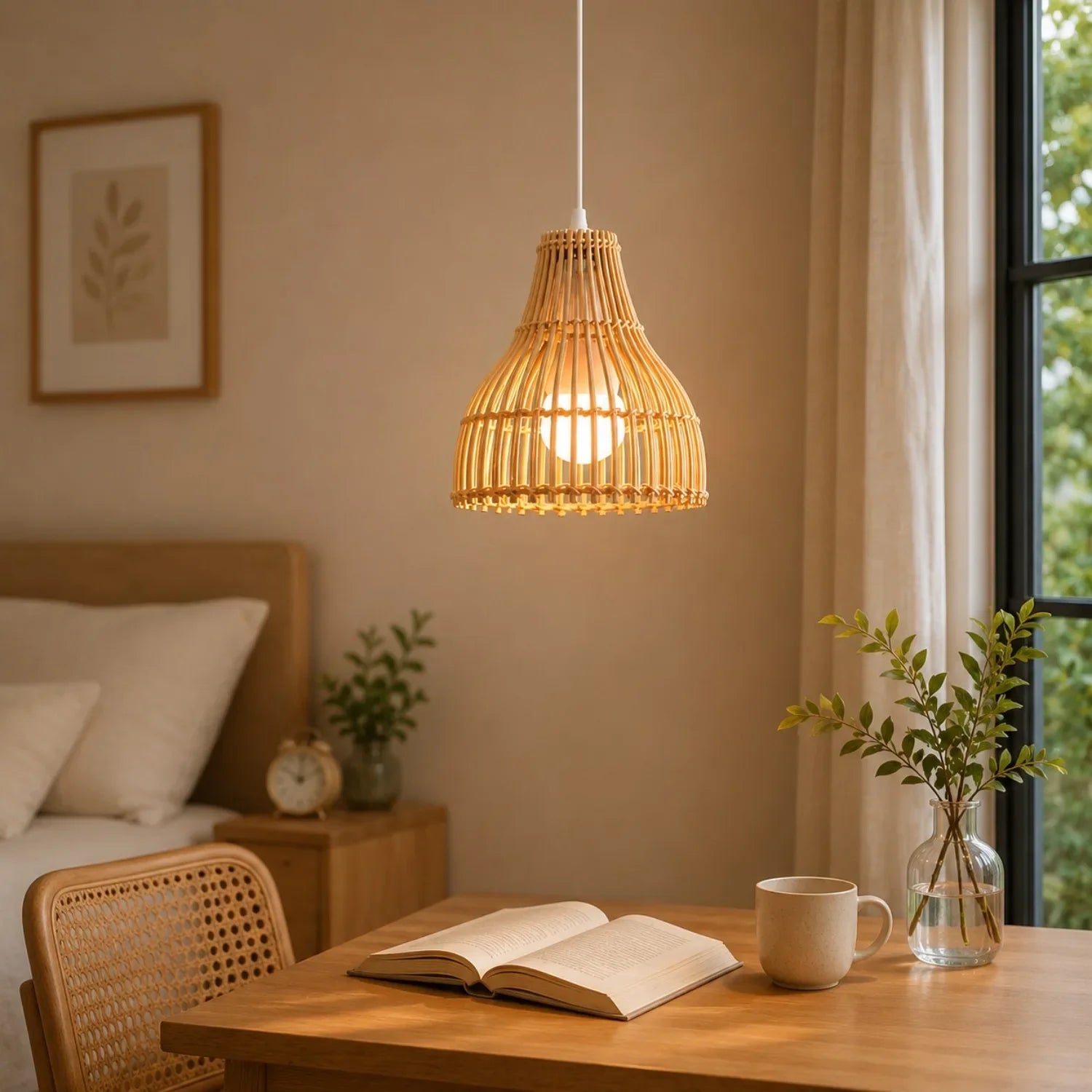 Suspension bambou cuisine Ilonéa, photo produit