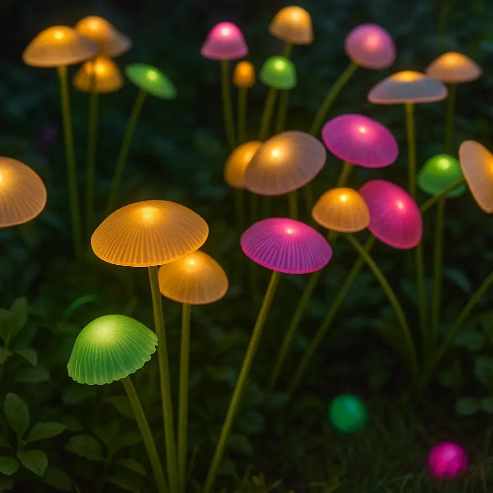 Lampe Extérieur Solaire - Lumière Enchantée | GlowMush - Multicolore |   Delvanie