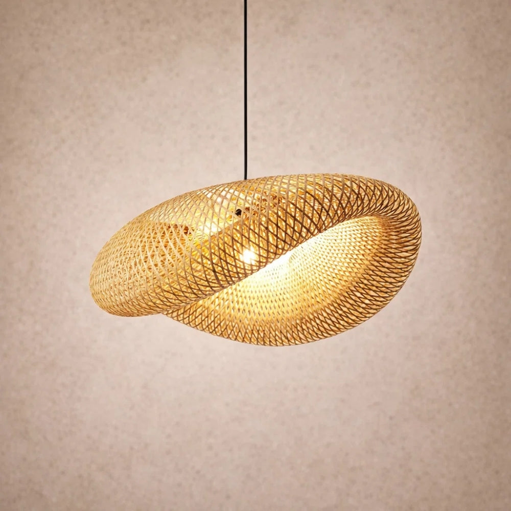 Suspension Luminaire Bambou - Halo Bambou Tressé | Nayori -  |   Delvanie