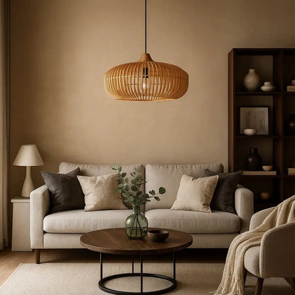 Suspension Luminaire Bois - Charme Zen | Japandi -  |   Delvanie
