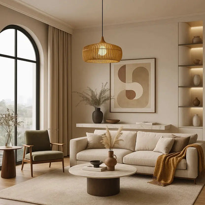 Suspension Luminaire Bois - Charme Zen | Japandi -  |   Delvanie