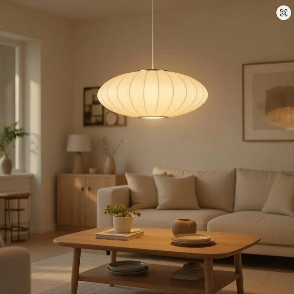 Suspension Luminaire Design - Voile De Soie Japandi | Solyori -  |   Delvanie