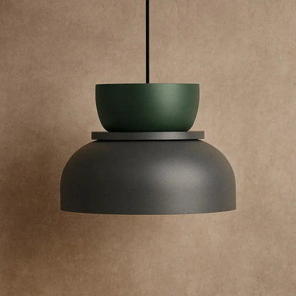 Suspension Luminaire Design - Harmonie Épurée | Novara - Vert / Gris / 29x28cm |   Delvanie