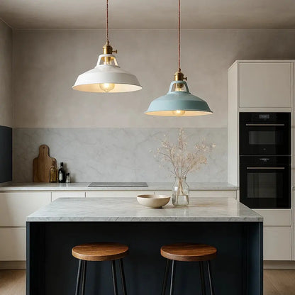 Suspension Luminaire Industriel - Éclat Rétro Pastel | Luminor -  |   Delvanie