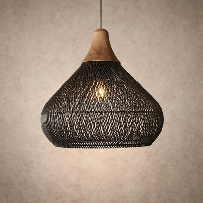 Suspension Luminaire Rotin - Halo Tressé Bohème | Orivane -  |   Delvanie