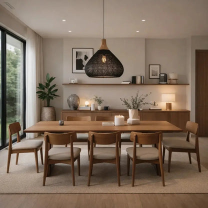 Suspension Luminaire Rotin - Halo Tressé Bohème | Orivane -  |   Delvanie