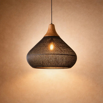 Rotan Hanglamp - Gevlochten Boheemse Halo | Orivane
