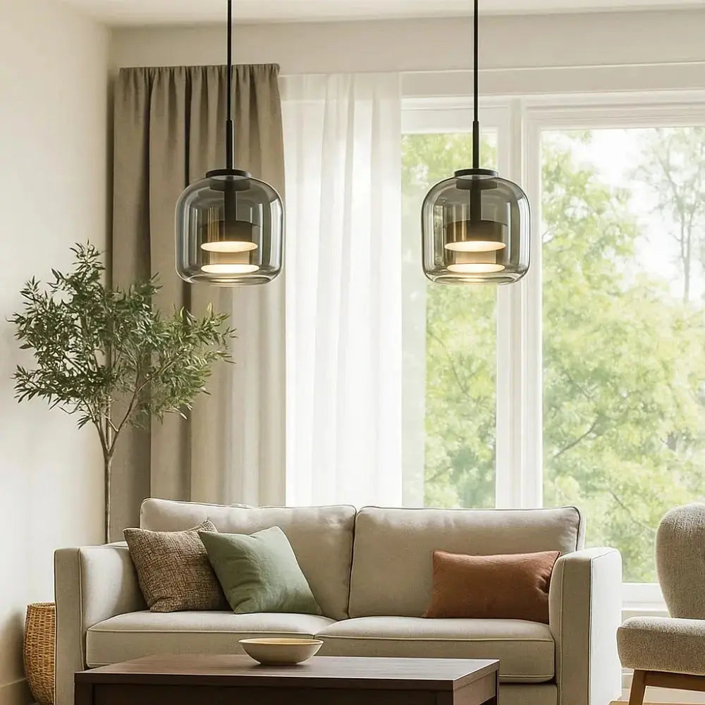 Suspension Luminaire Verre - Éclat Raffiné | Ombrelle -  |   Delvanie