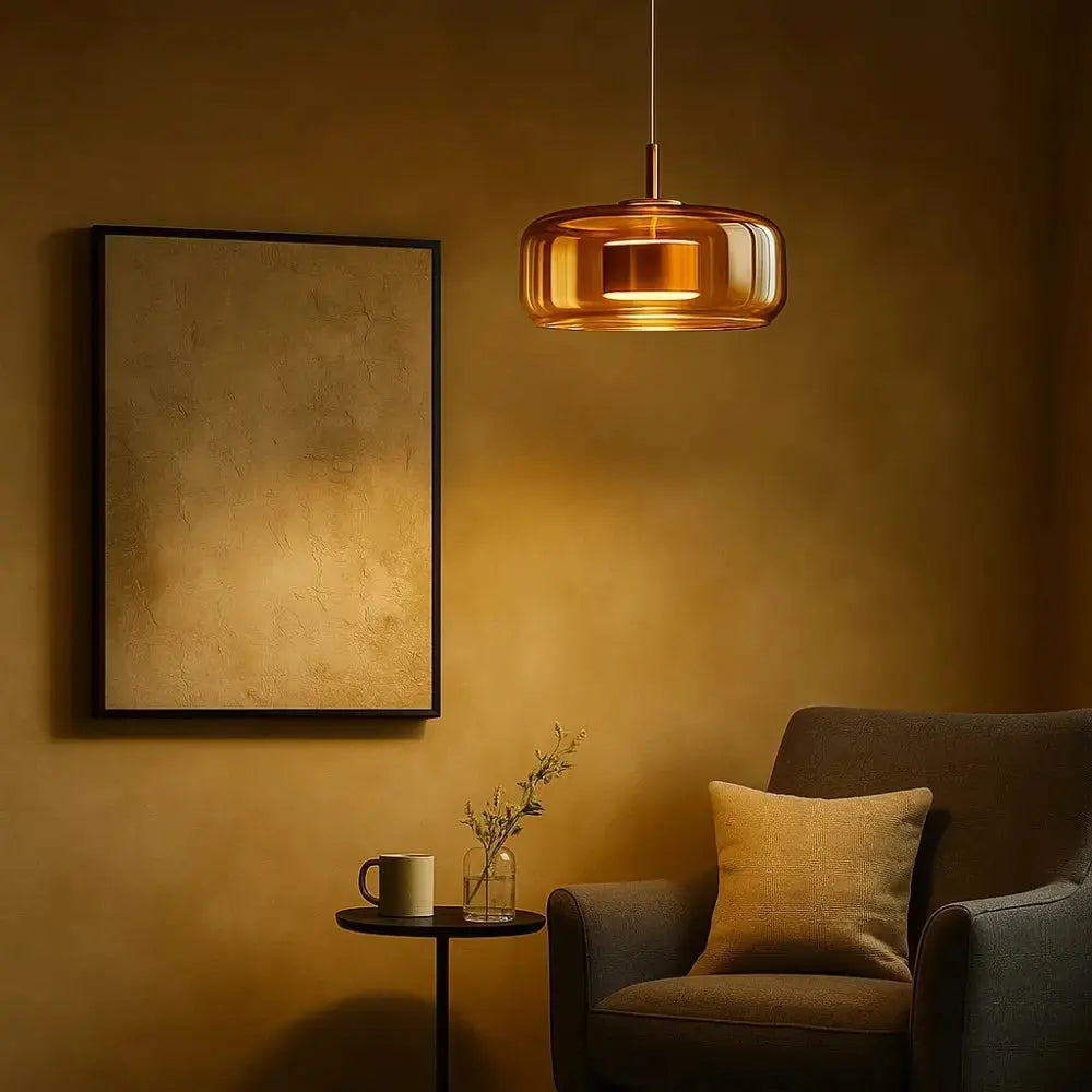 Suspension Luminaire Verre - Éclat Raffiné | Ombrelle -  |   Delvanie