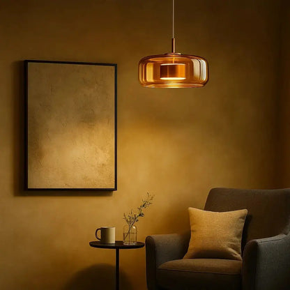 Suspension Luminaire Verre - Éclat Raffiné | Ombrelle -  |   Delvanie