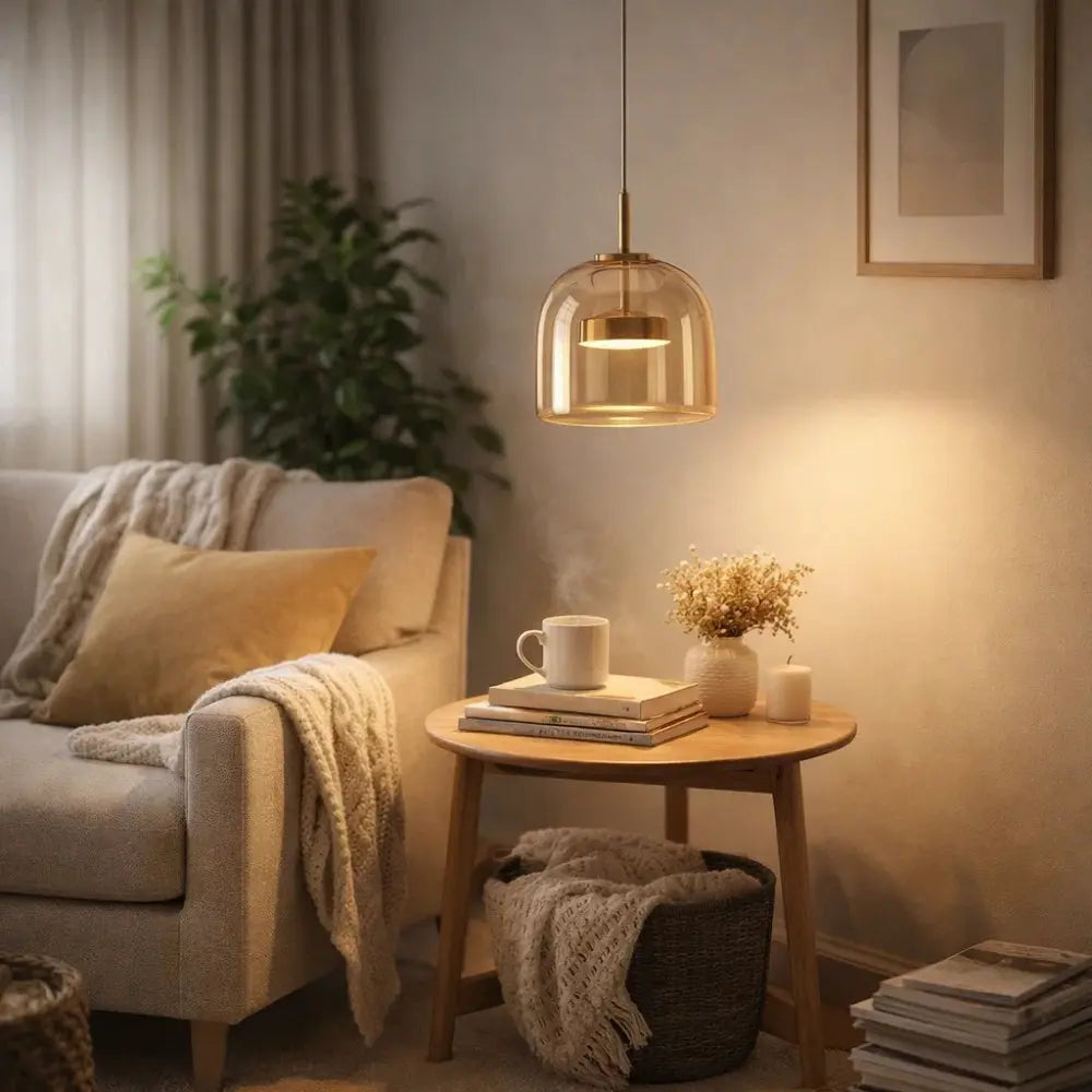 Suspension Luminaire Verre - Éclat Raffiné | Ombrelle -  |   Delvanie