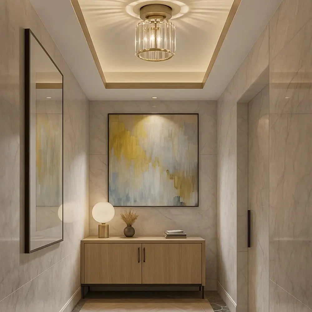 Suspension Luminaire Verre - Lueur Cristalline | Lumis -  |   Delvanie