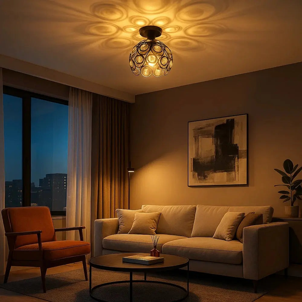 Suspension Luminaire en Verre - Design Raffiné | CrystalGlow -  |   Delvanie