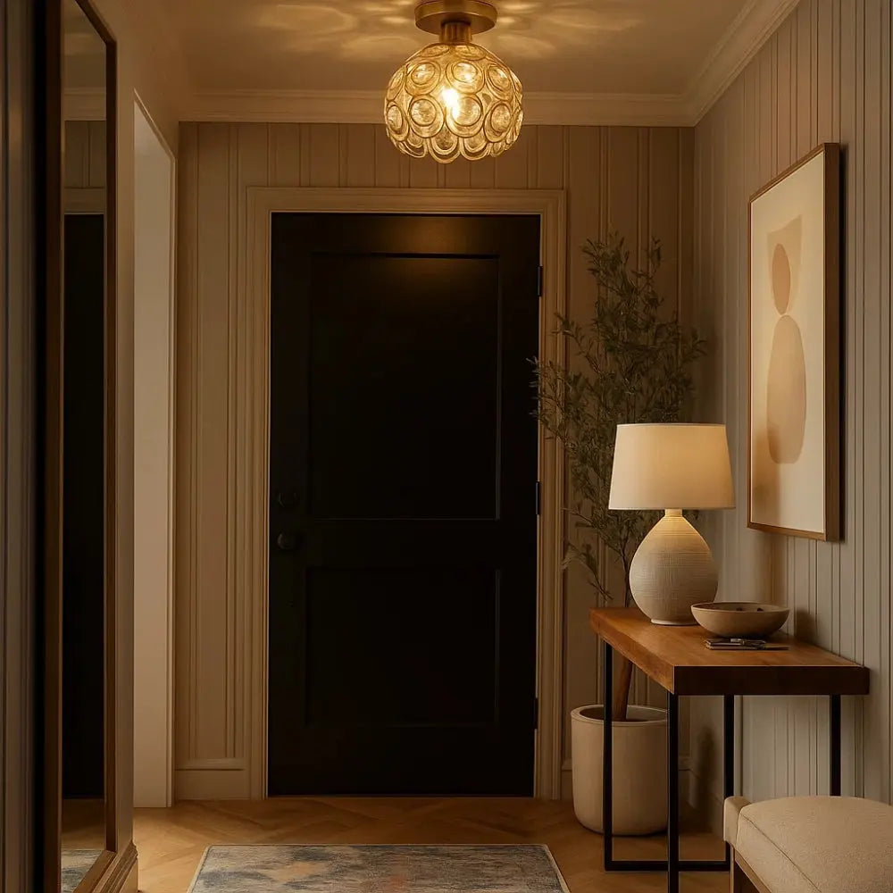 Suspension Luminaire en Verre - Design Raffiné | CrystalGlow -  |   Delvanie