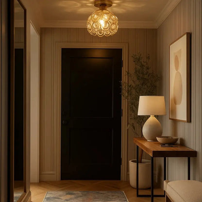 Suspension Luminaire en Verre - Design Raffiné | CrystalGlow -  |   Delvanie