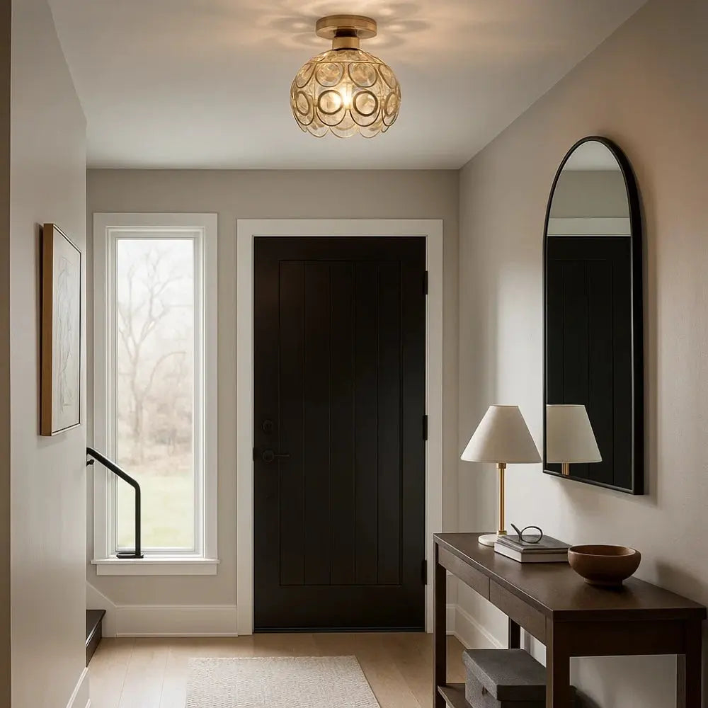 Suspension Luminaire en Verre - Design Raffiné | CrystalGlow -  |   Delvanie