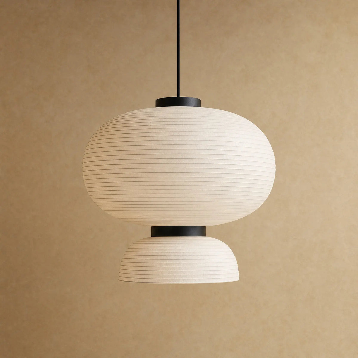 Suspension papier de riz Karumiya, packshot sphère Ø 70 cm | Delvanie
