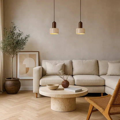 Suspension travertin - Élégance Minérale | Taverneïa -  |   Delvanie