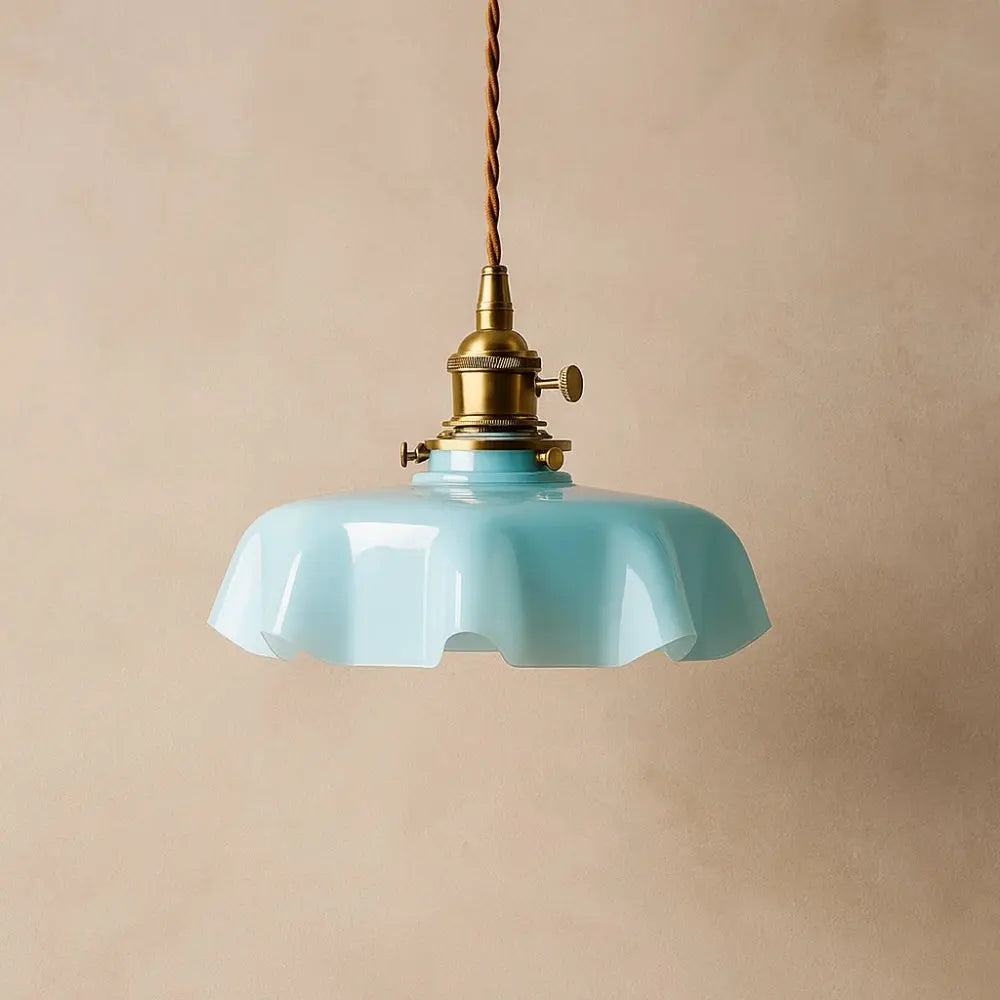 Suspension Laiton - Éclat Rétro | Aurum - Bleu |   Delvanie