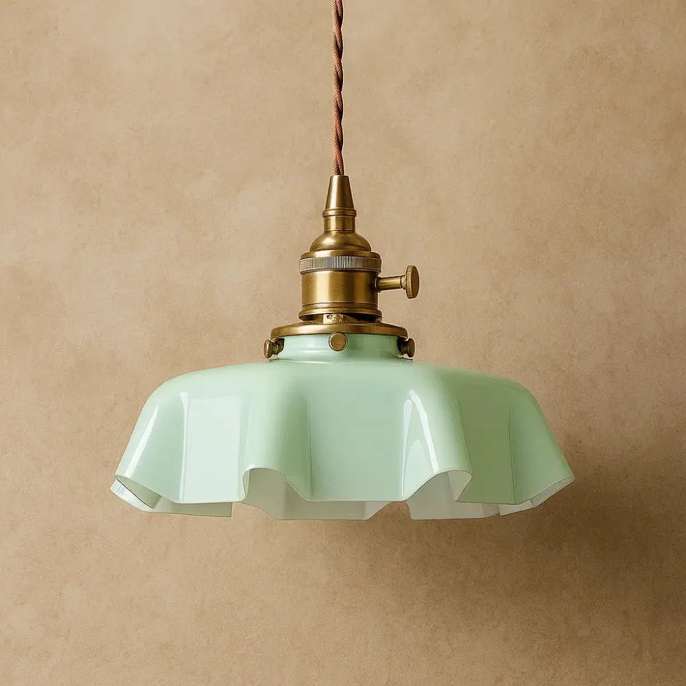 Suspension Laiton - Éclat Rétro | Aurum - Vert |   Delvanie