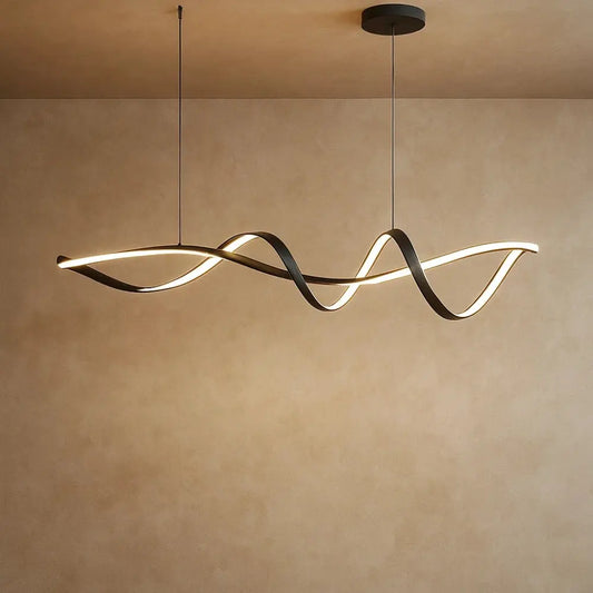 Suspension Luminaire Led - Éclat Noir Contemporain | Solvéra - Dimmable par RC |   Delvanie