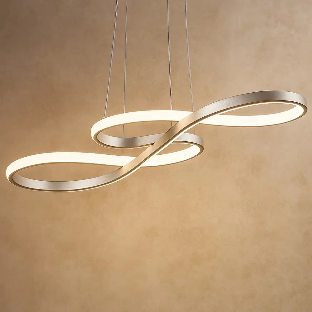 Luminaire Suspension Salle À Manger - Ruban Lumineux Aérien | Solayne - 92 CM / Lumière 3 couleurs avec télécommande / Bla |   Delvanie