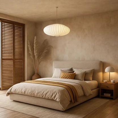 Suspension Luminaire Design - Voile De Soie Japandi | Solyori -  |   Delvanie