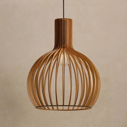 Suspension Bois - Charme Minimaliste | Forestia - ∅ 45cm |   Delvanie